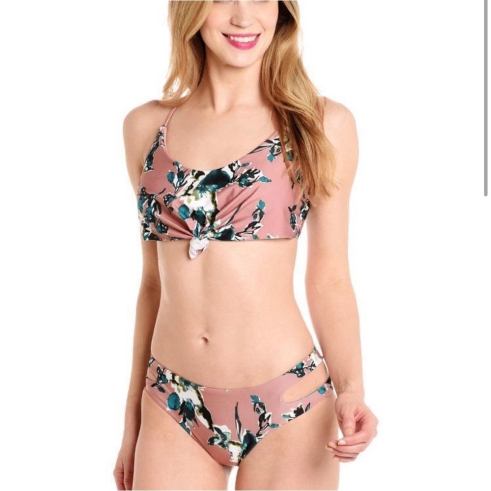 Splendid Watercolor Floral Swim Top